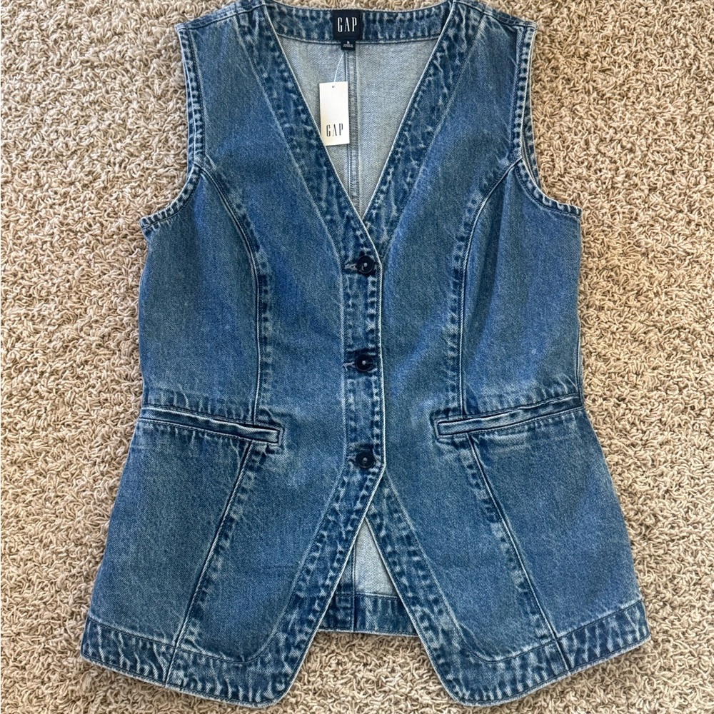 GAP Longline Denim Vest